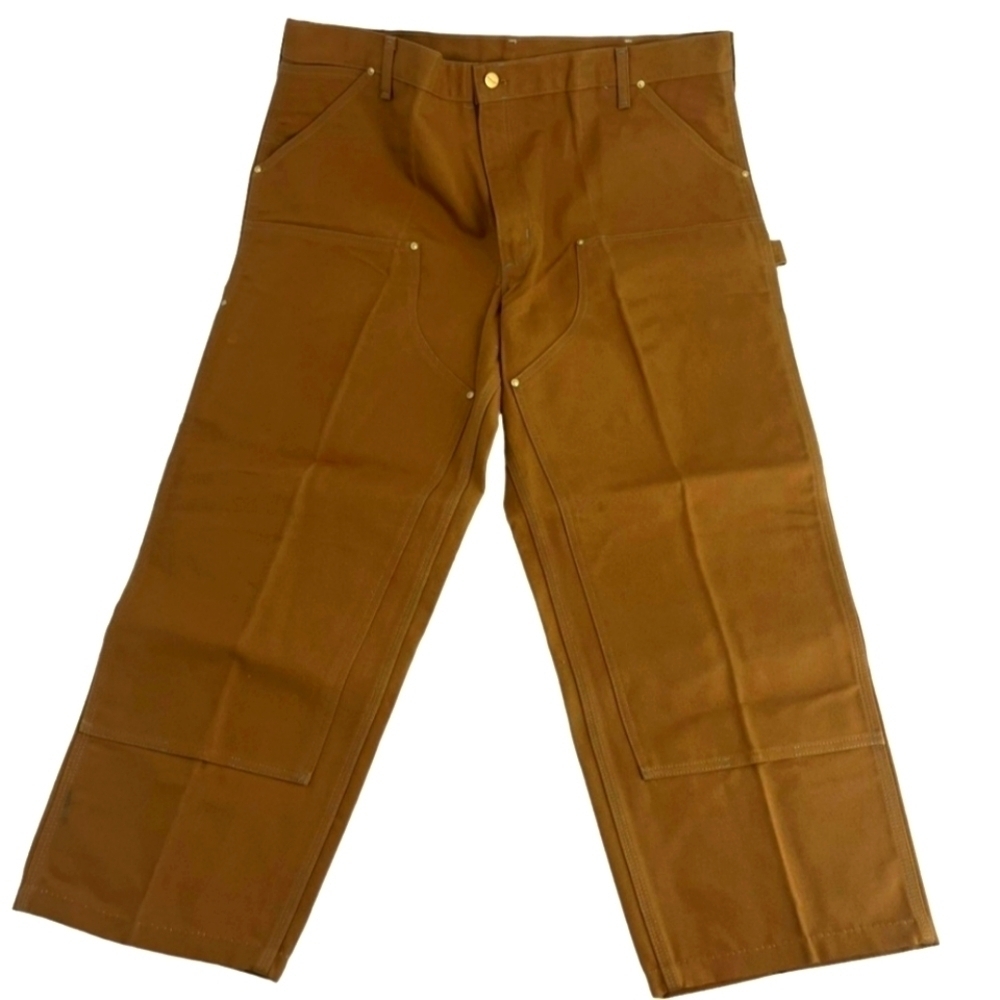 Vintage Carhartt Men's Firm Duck Double-Knee Work Dungaree Pants, Size 44X32